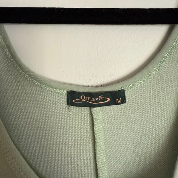 Sage Green Overalls with Pockets - Picture 3 of 4